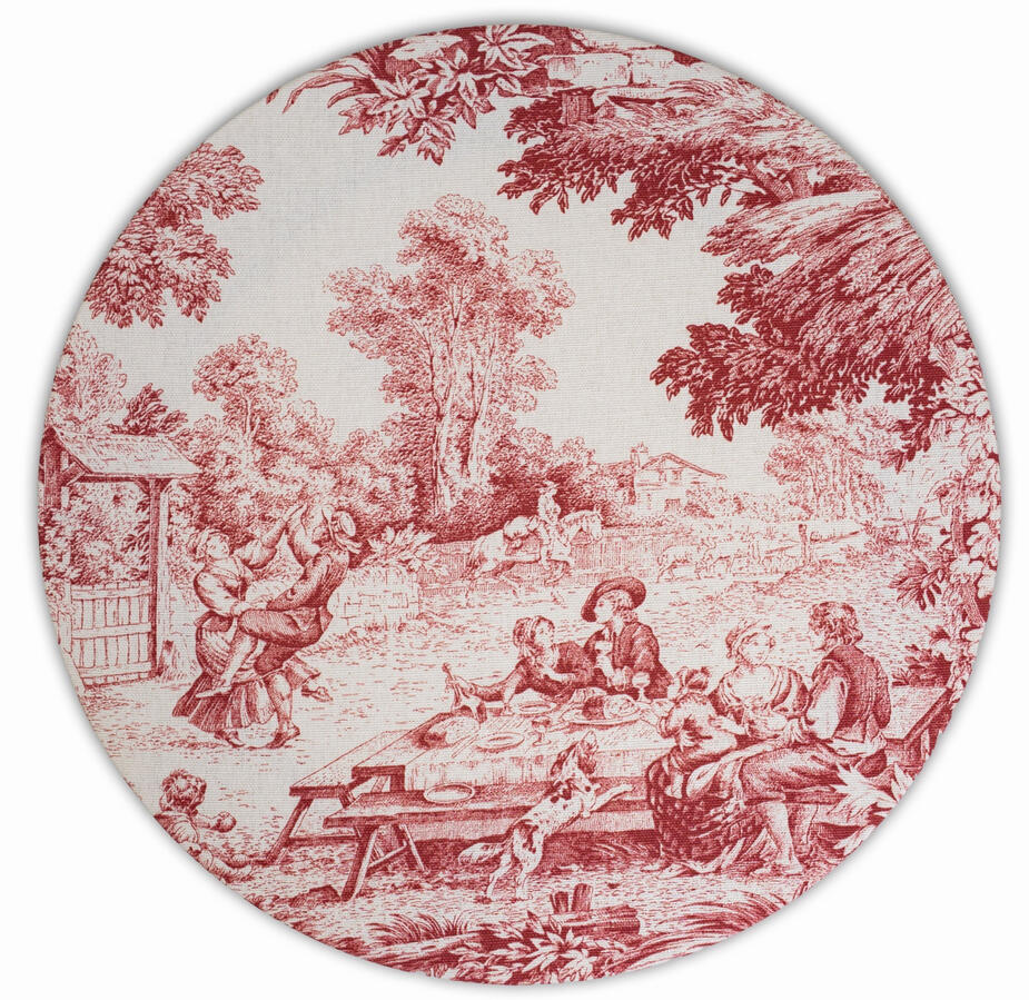 Toile de jouy rosso